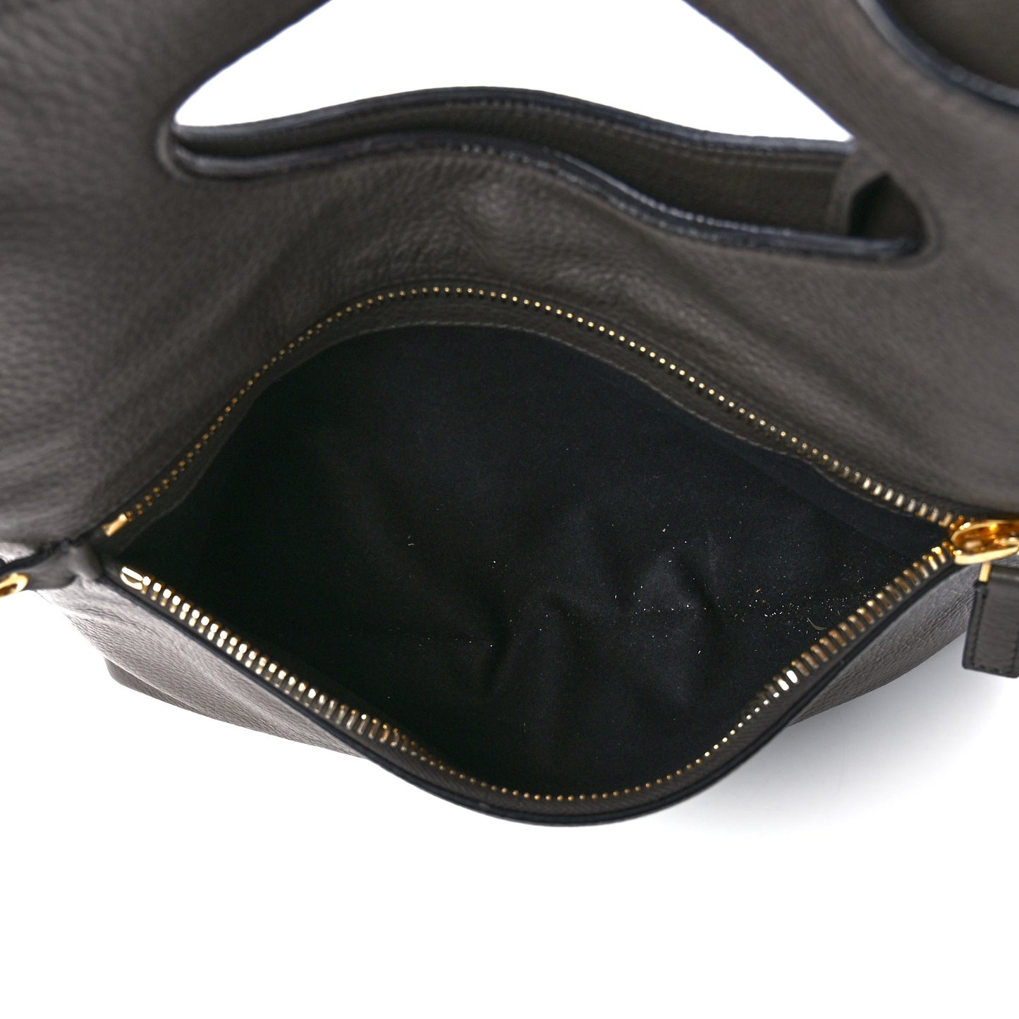 Grained Calfskin Alix Padlock Zip Tote Graphite
