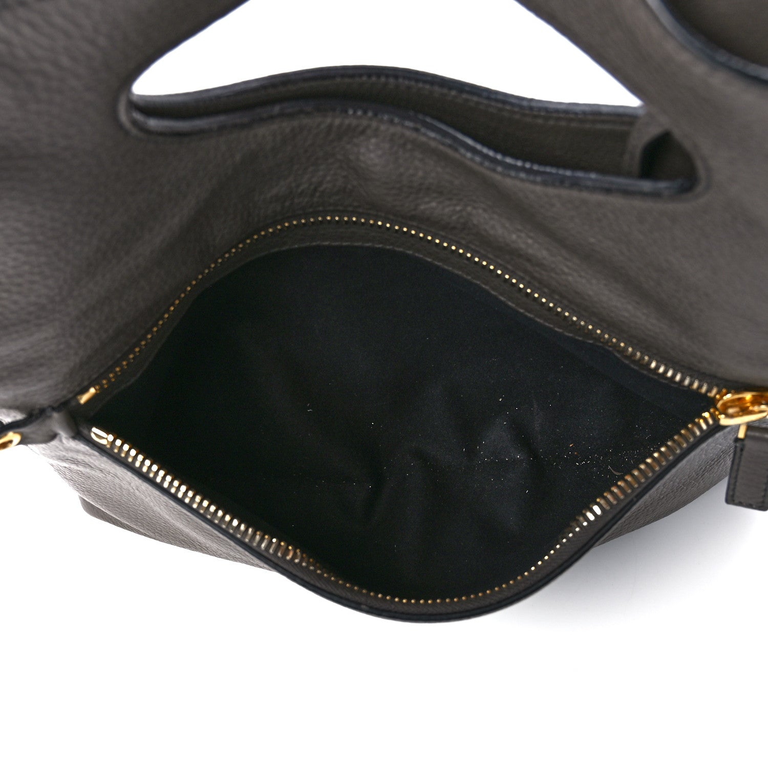 Tom Ford Grained Calfskin Alix Padlock Zip Tote Graphite 5 of 16