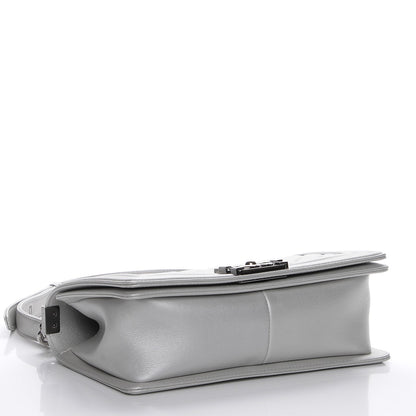 Chanel Metallic Caviar Quilted Medium Boy Flap Silver 5 of 9