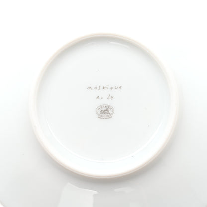 Hermes Porcelain Mosaique Au 24 Gold Tea Cup And Saucer Set Of 2 10 of 12