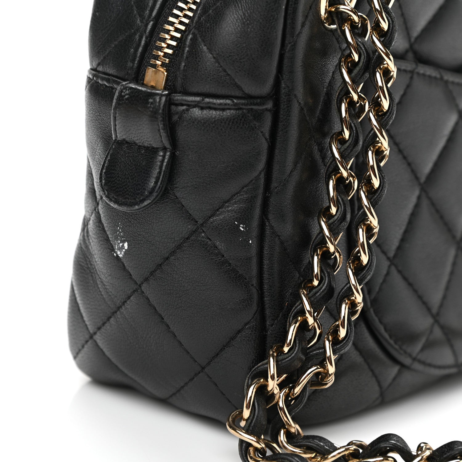Chanel Lambskin Quilted Camera Bag Black 7 of 12