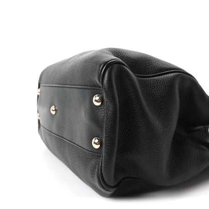 Gucci Calfskin Small Bamboo Shopper Tote Black 10 of 10