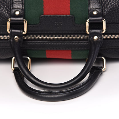 Gucci Calfskin Vintage Web Medium Boston Black 11 of 19
