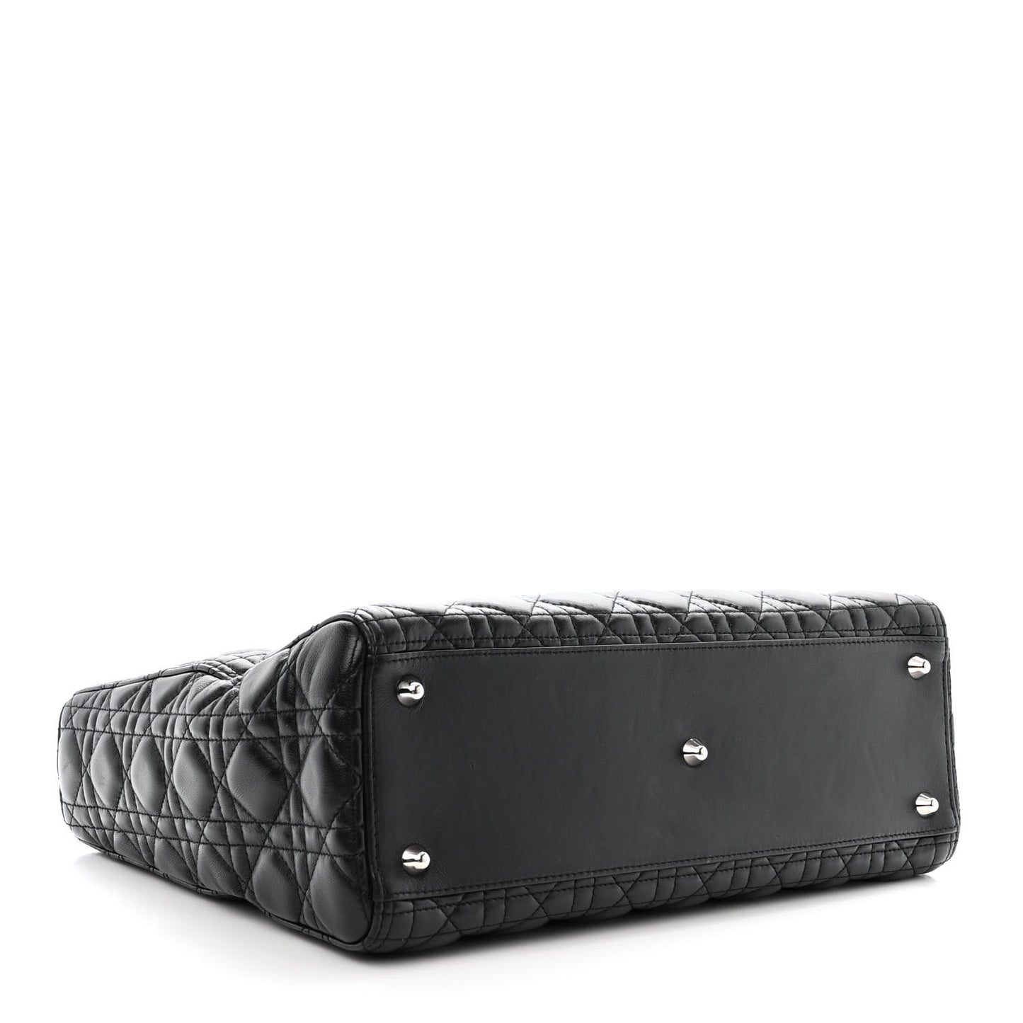 Lambskin Cannage Large Lady Dior Black