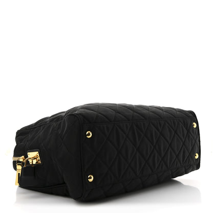 Prada Nylon Tessuto Impuntu Quilted Large Shoulder Bag Black 4 of 11