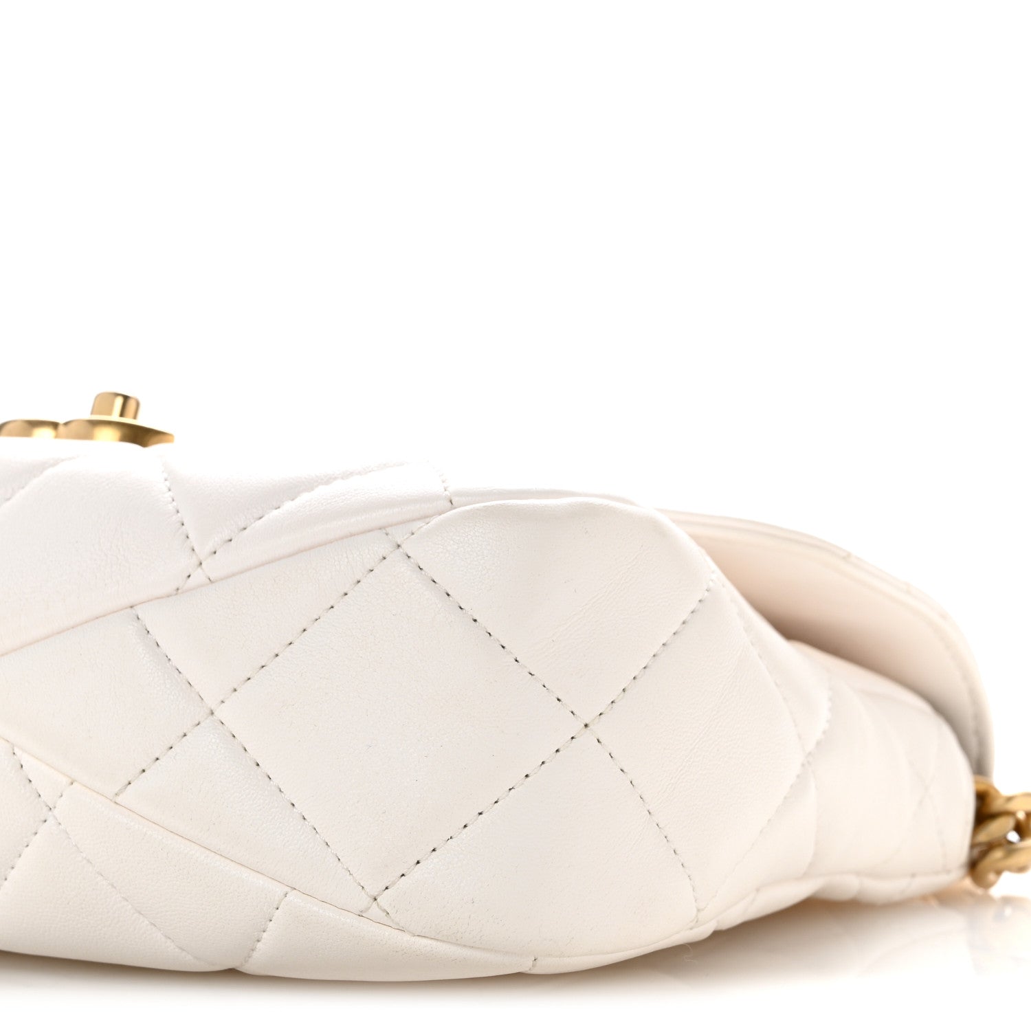 Chanel Calfskin Quilted Top Handle Flap White 10 of 14