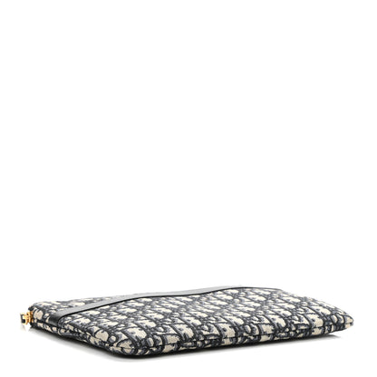 Christian Dior Oblique Pouch Clutch Blue 5 of 10