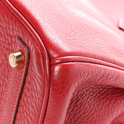 Hermes Taurillon Clemence Birkin 30 Rouge Garance 12 of 12