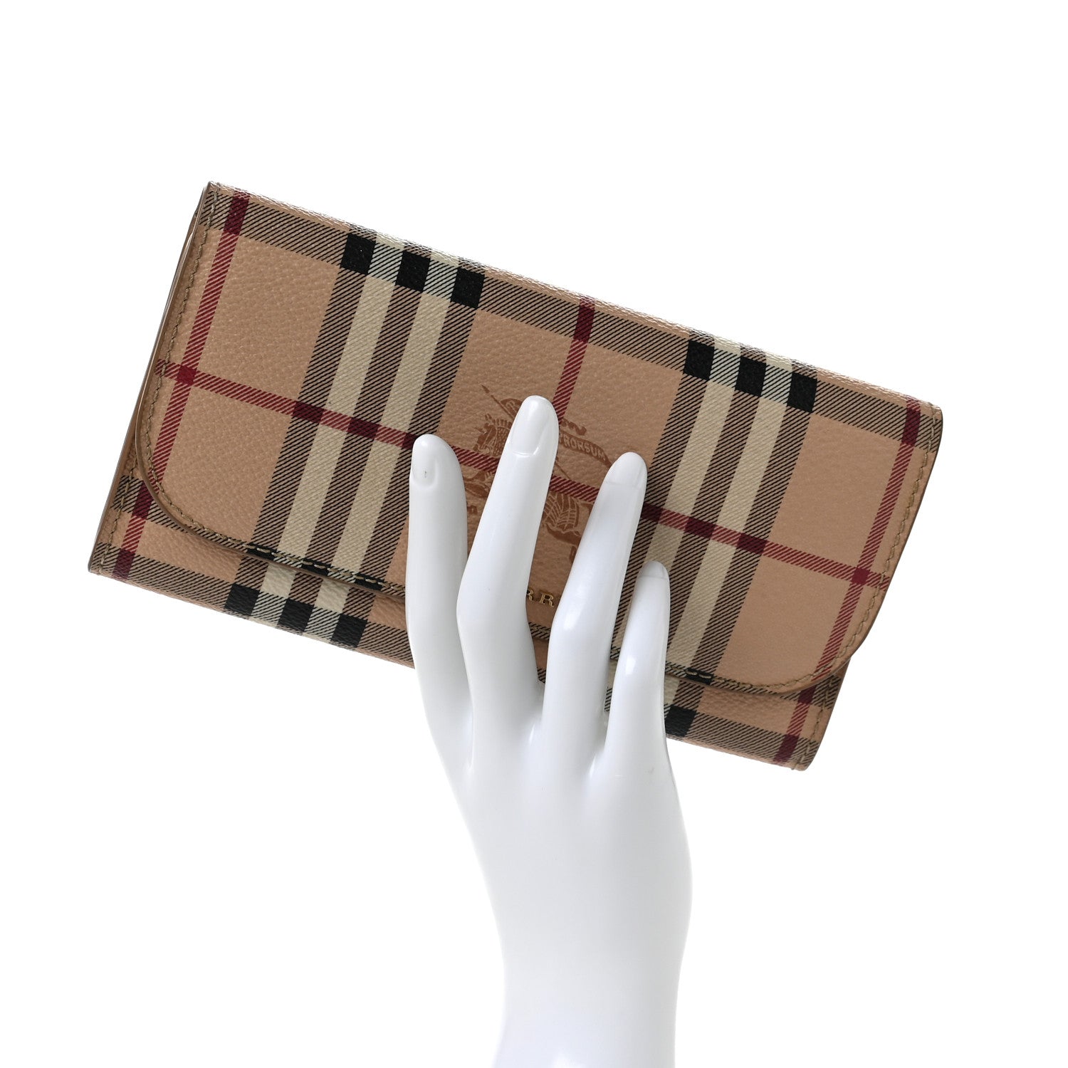 Burberry Haymarket Check Halton Wallet Tan 2 of 6