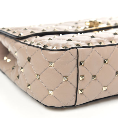 Valentino Garavani Lambskin Medium Rockstud Spike Shoulder Bag Poudre 7 of 8