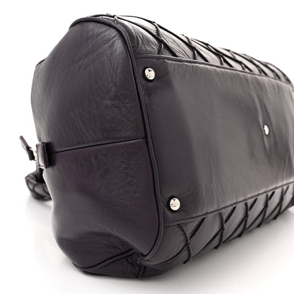 Chanel Lambskin Quilted Large Bowler Purple 9 of 12