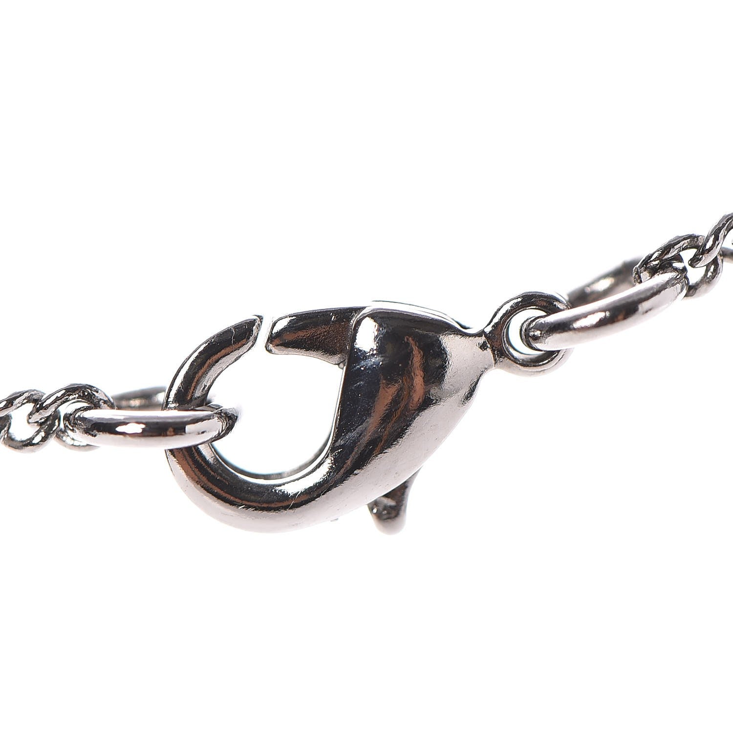 Chanel Ruthenium Crystal Star CC Necklace Iridescent Pink 4 of 6