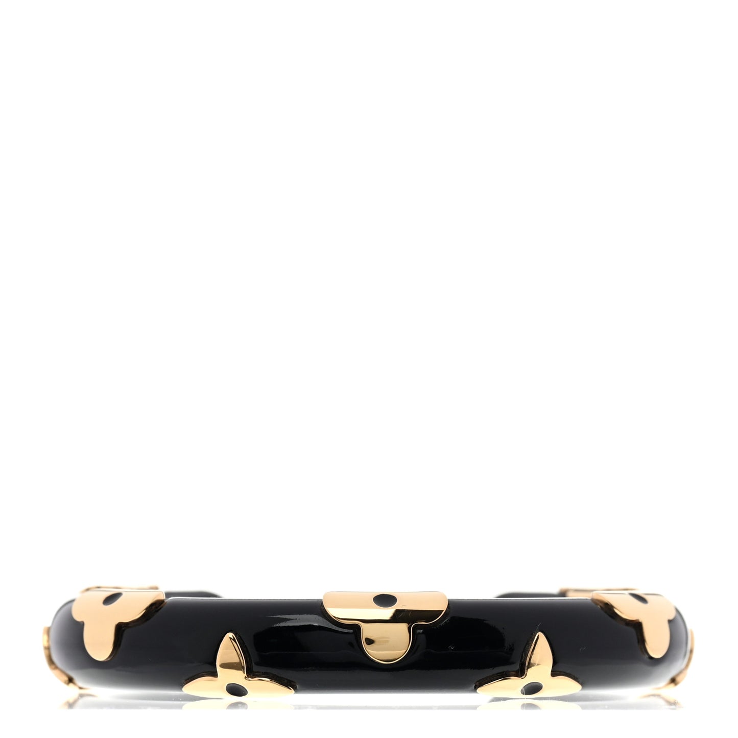 Resin Daily Monogram Bracelet M Black