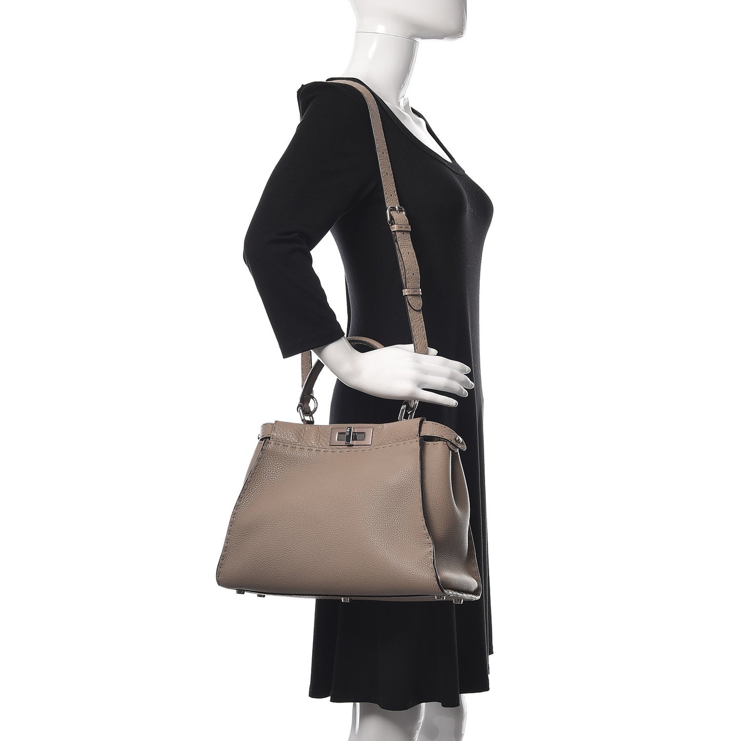Cuoio Romano Selleria Medium Peekaboo Iconic Satchel Corda