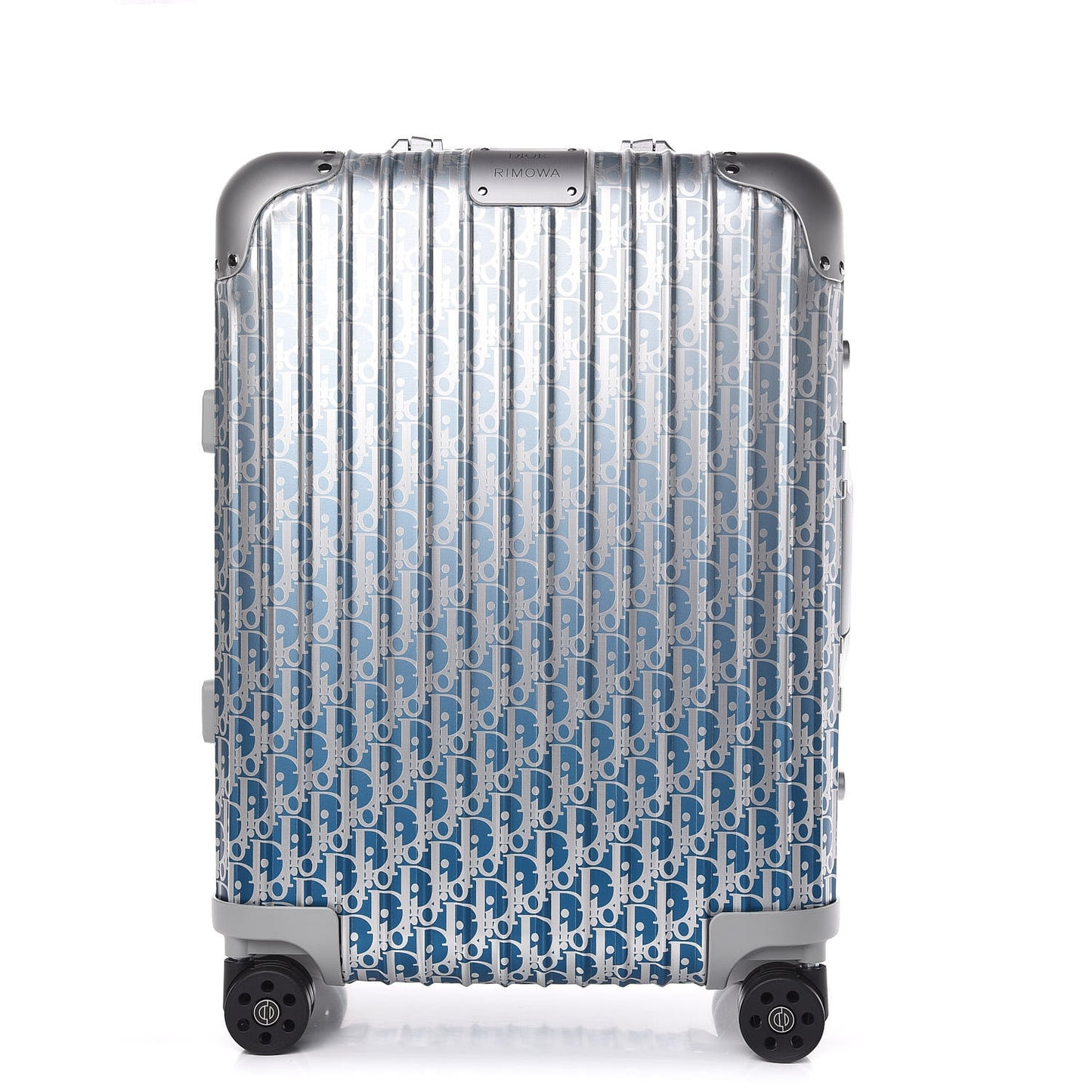 X RIMOWA Aluminum Gradient Cabin Luggage Blue Multi