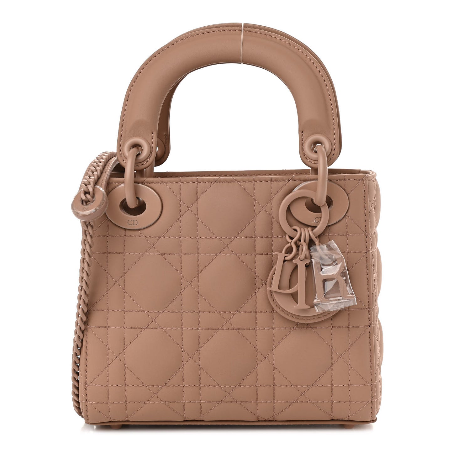 Ultra Matte Calfskin Cannage Mini Lady Dior Light Beige