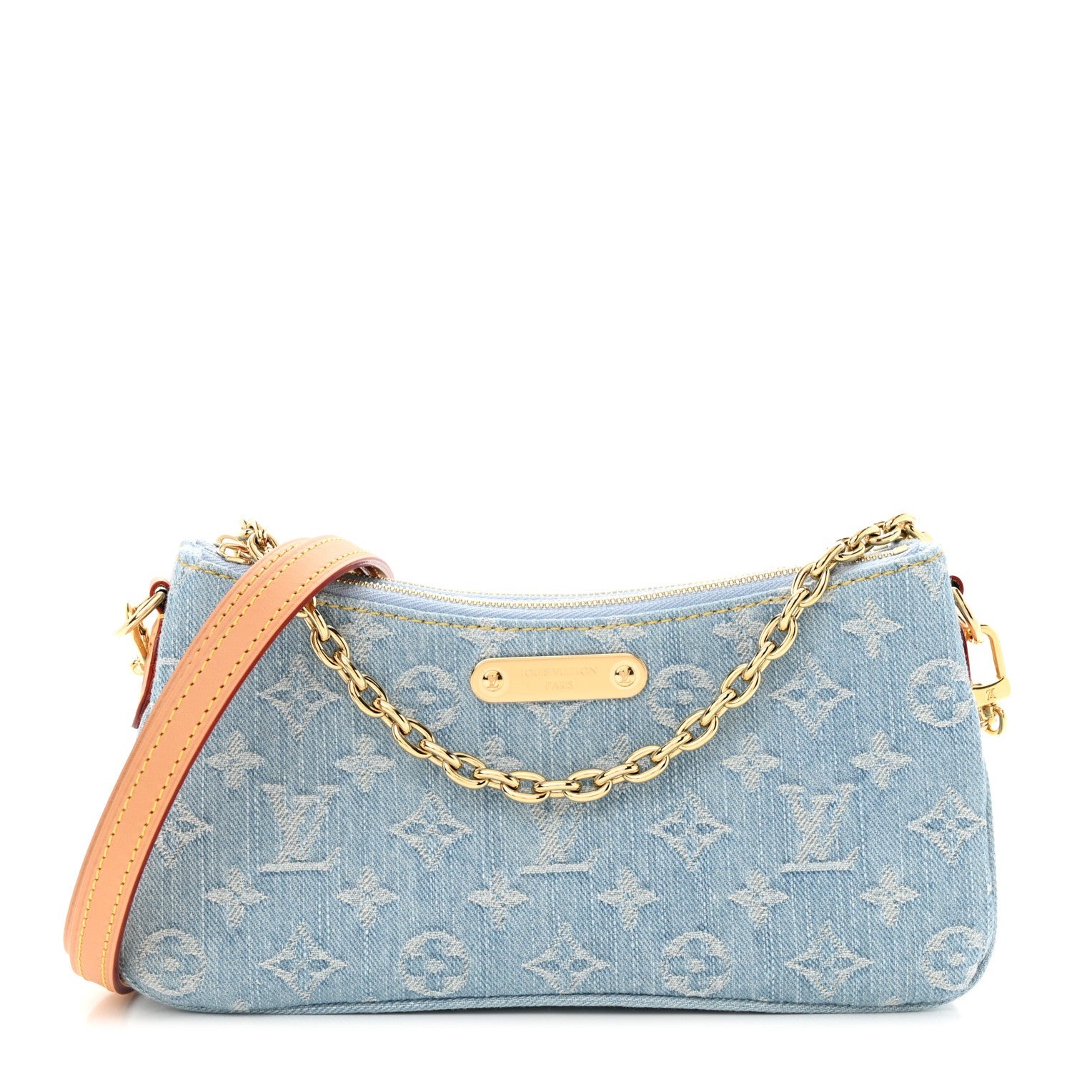Louis Vuitton Monogram Denim Liv Pochette Sky Blue 1 of 11