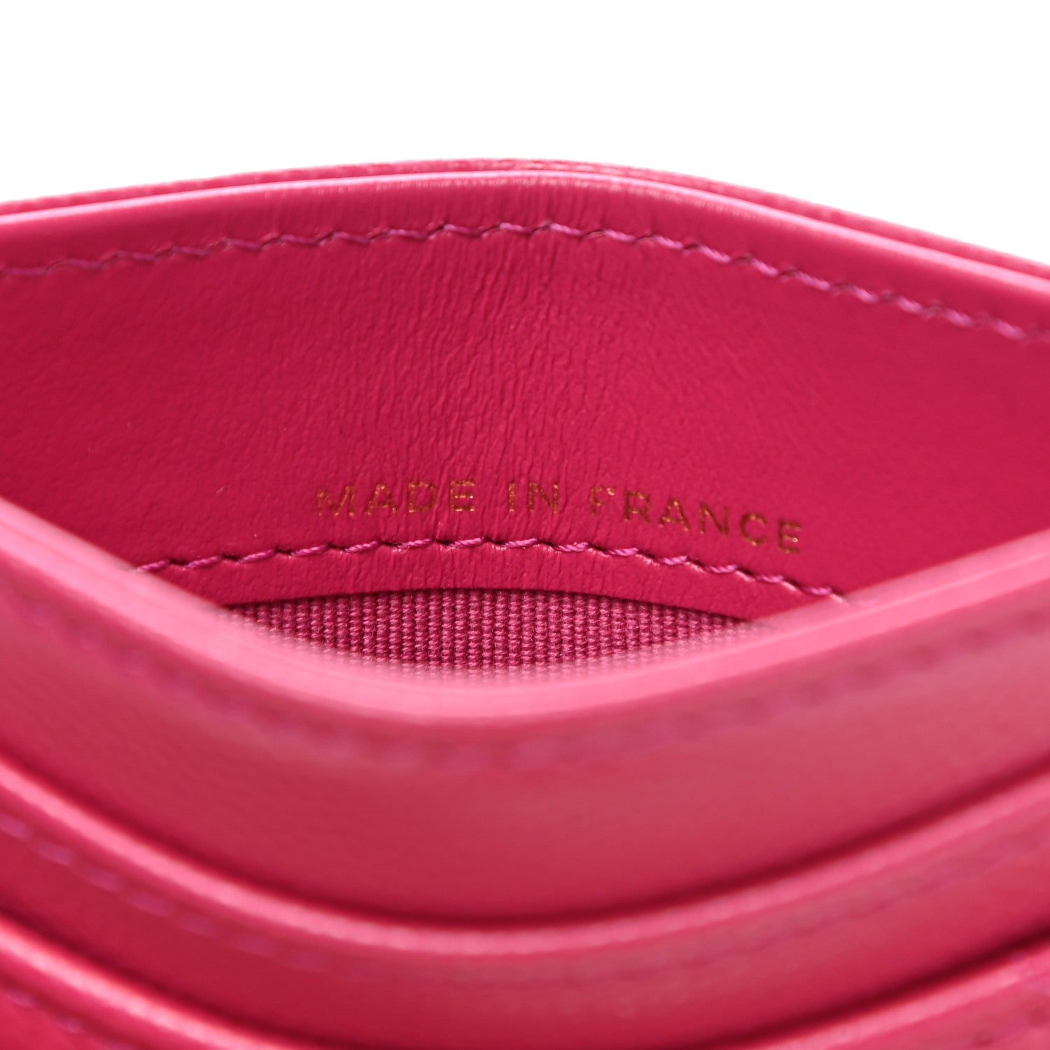 Chanel Caviar Quilted Card Holder Fuchsia 7 of 9