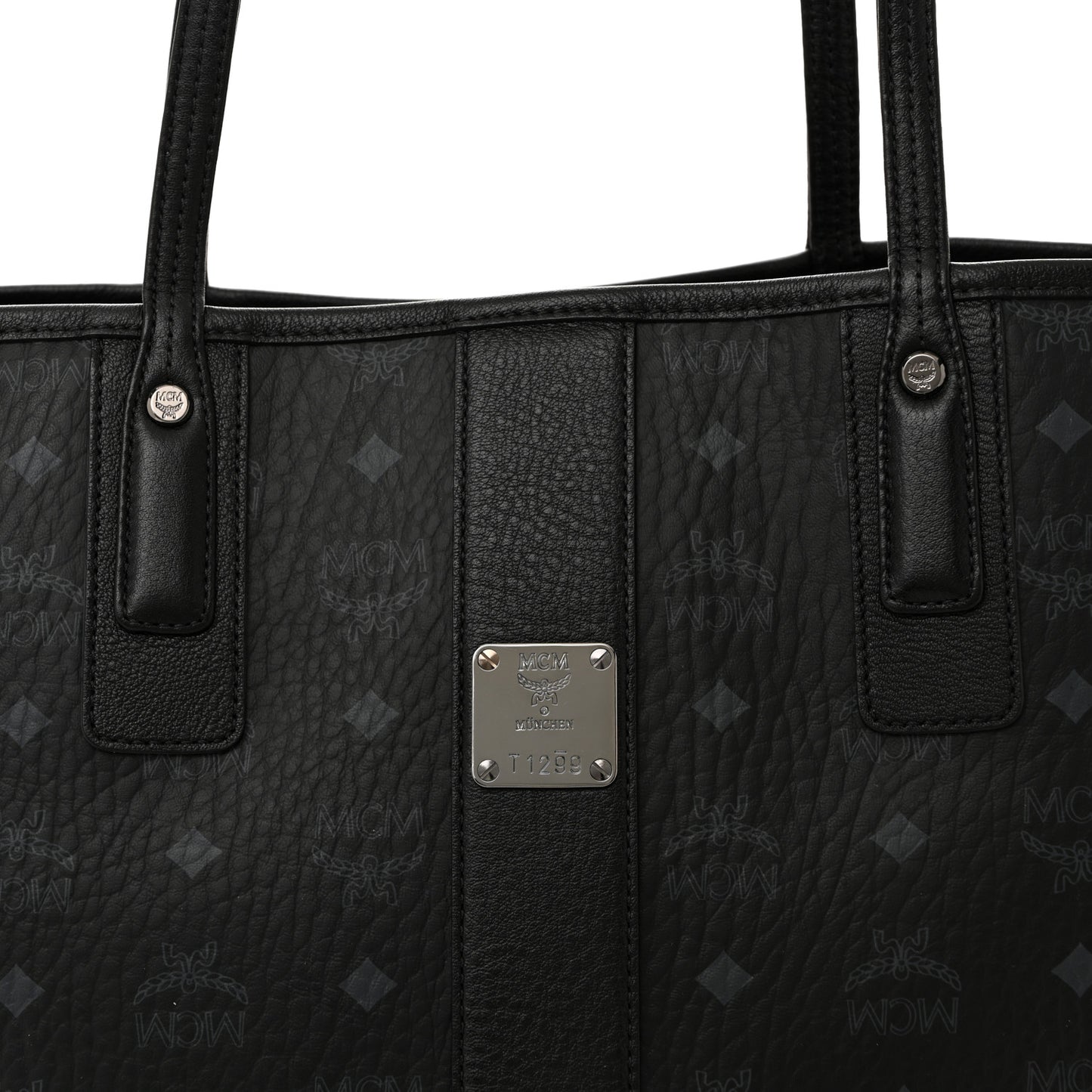 Visetos Medium Liz Reversible Shopper Tote Black