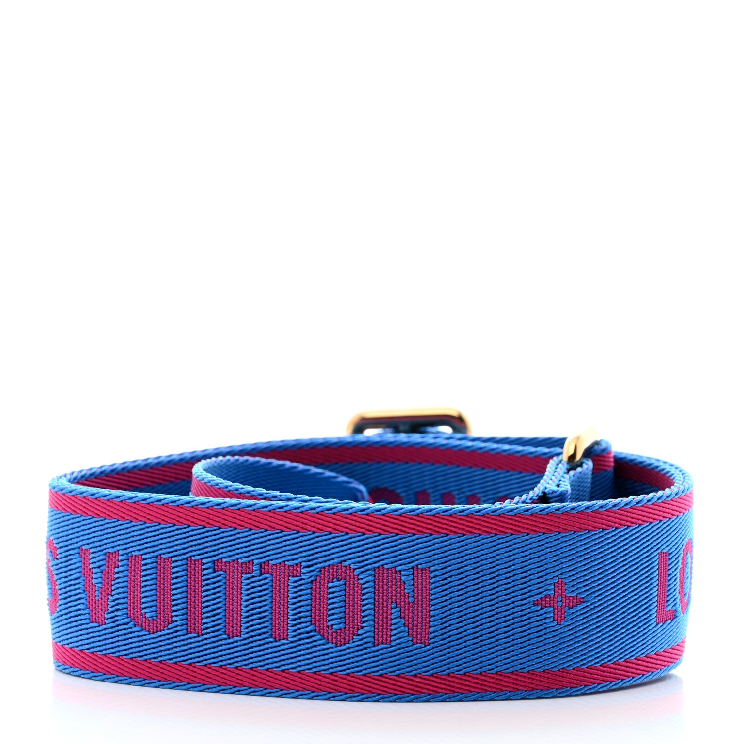 Louis Vuitton Nylon Bandouliere Shoulder Strap Blue Magenta 2 of 5