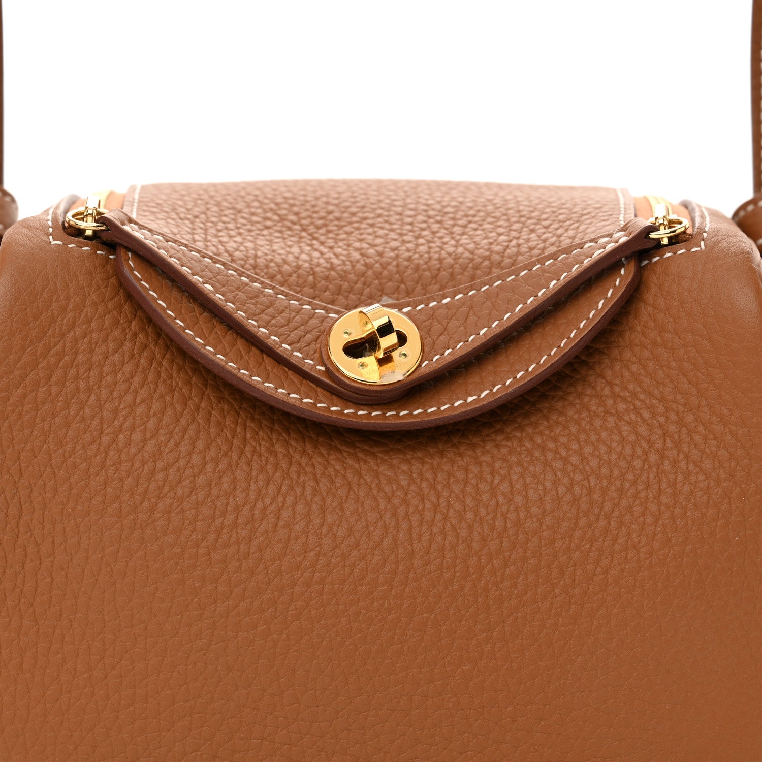 Hermes Taurillon Clemence Mini Lindy 20 Gold 8 of 13