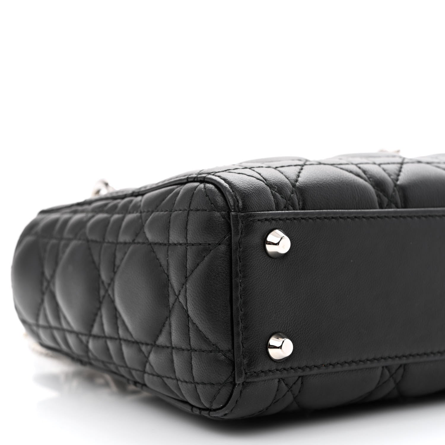Christian Dior Lambskin Cannage Mini Lady Dior Black 10 of 11