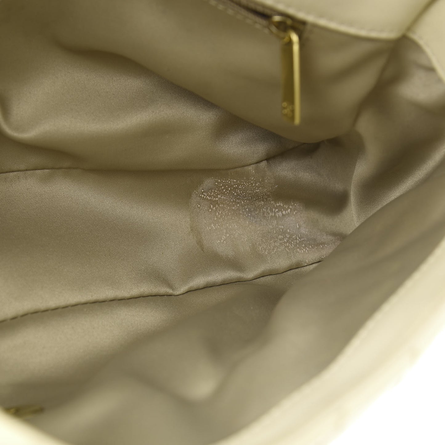 Calfskin Surpique Chevron Large Flap Beige