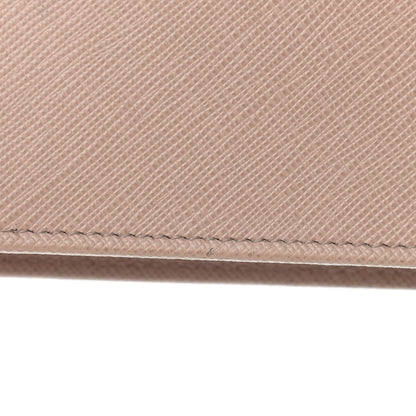 Prada Saffiano Lux Monocrome Chain Wallet Cipria 10 of 13