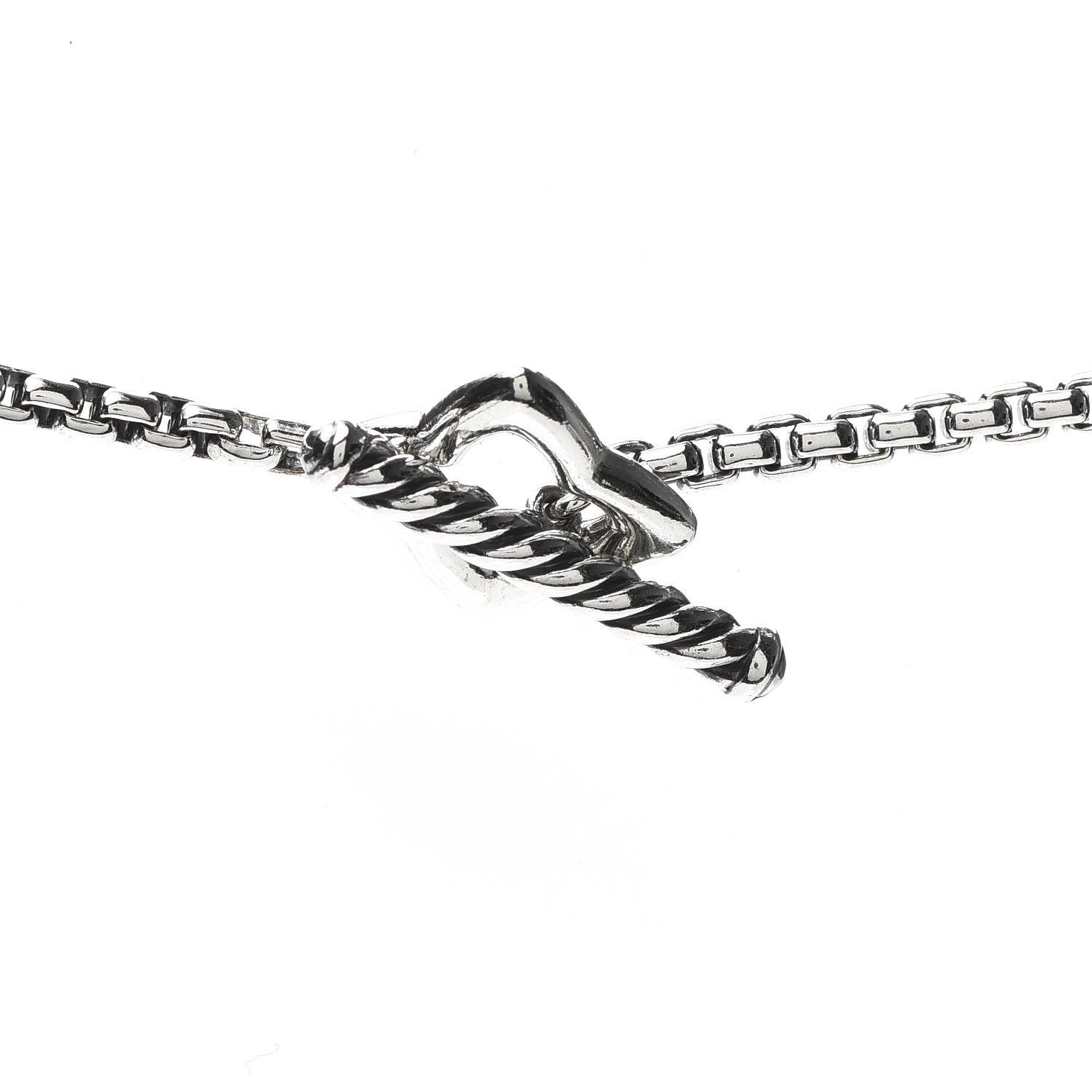 David Yurman Sterling Silver 25mm Quatrefoil Chain Necklace 4 of 5