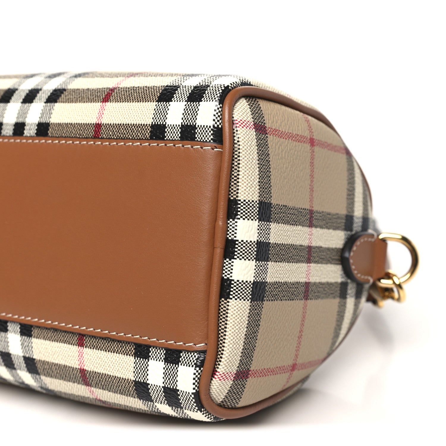 Burberry E-Canvas Vintage Check Mini Bowling Bag Briar Brown 8 of 8