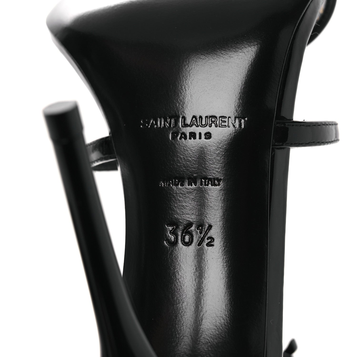 Saint Laurent Vernice Chiffon Cassandra 100 Sandals 36.5 Black 8 of 10