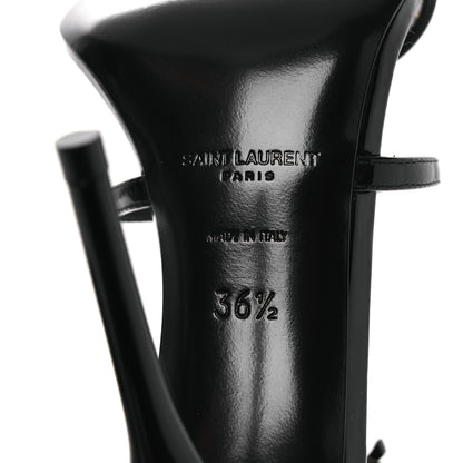 Saint Laurent Vernice Chiffon Cassandra 100 Sandals 36.5 Black 8 of 10