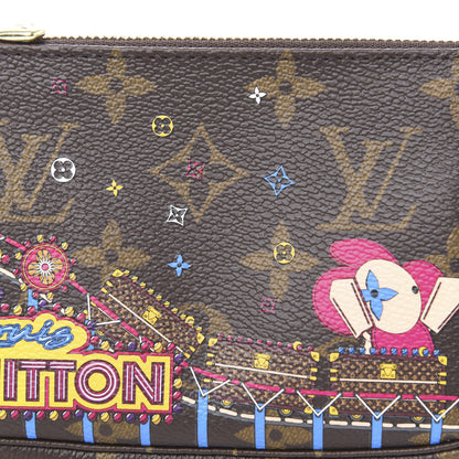 Louis Vuitton Monogram 2020 Christmas Animation Roller Coaster Mini Pochette Accessories Pivoine 10 of 11