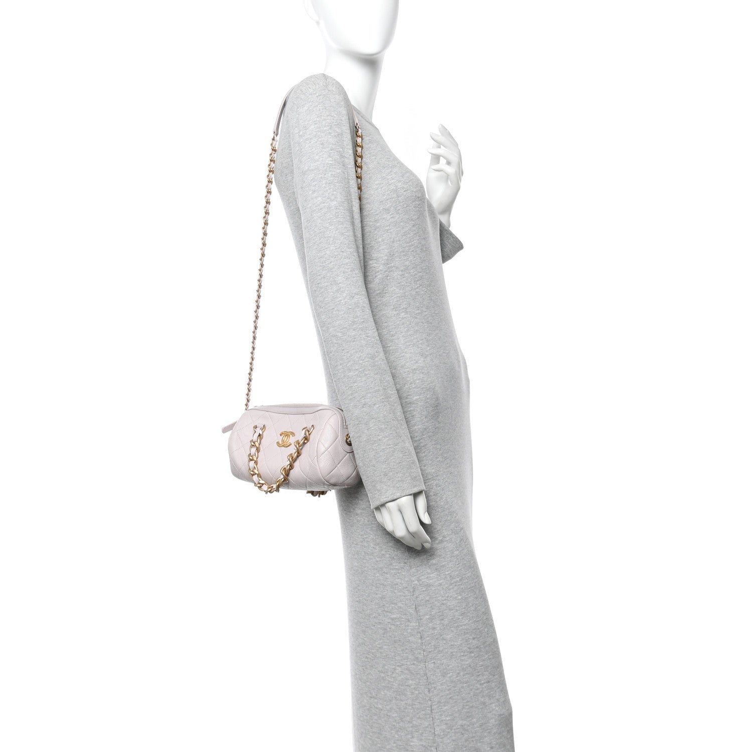 Chanel Shiny Lambskin Quilted Small Fashion Therapy Bowling Bag Lilac 2 of 11