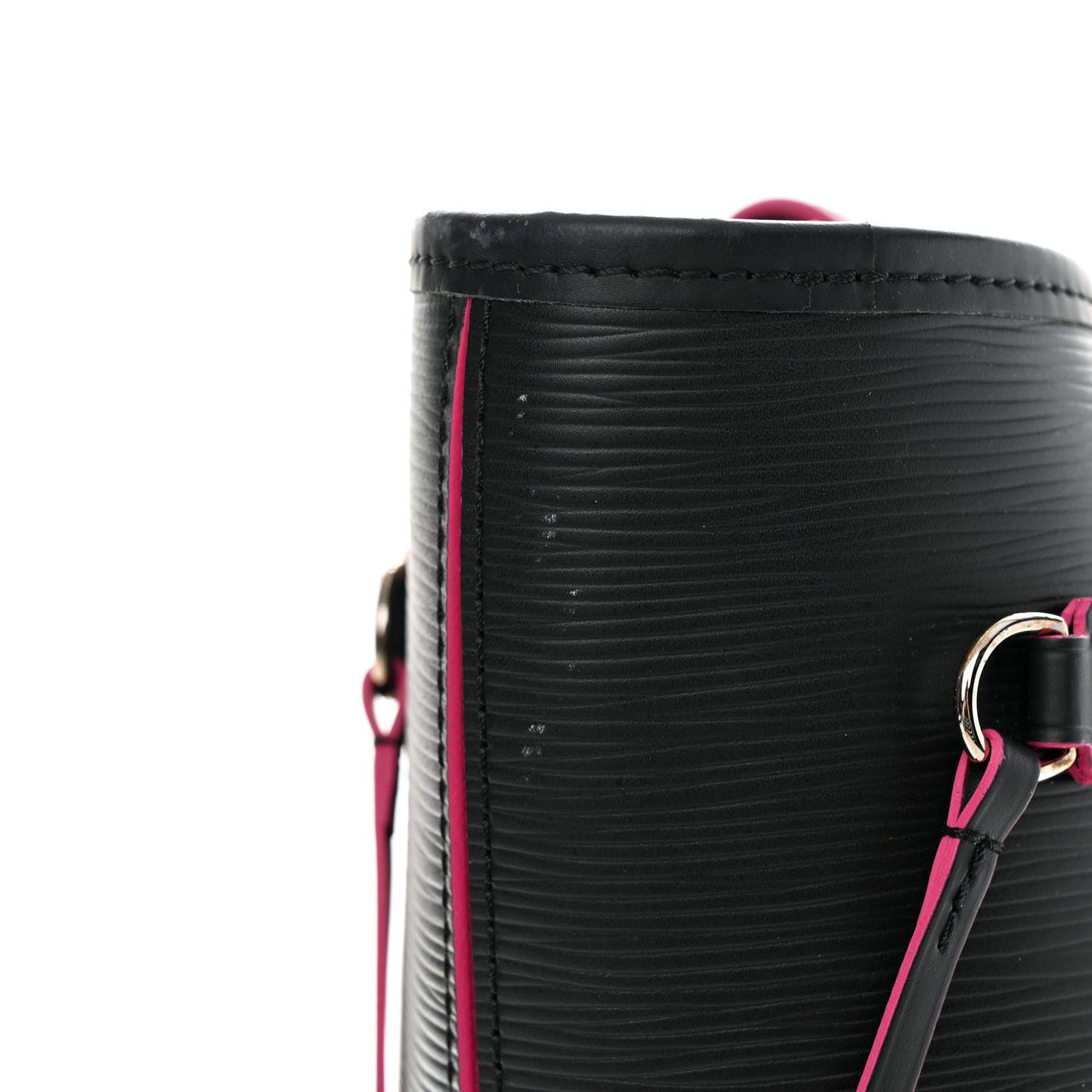 Epi Neverfull MM Black Hot Pink