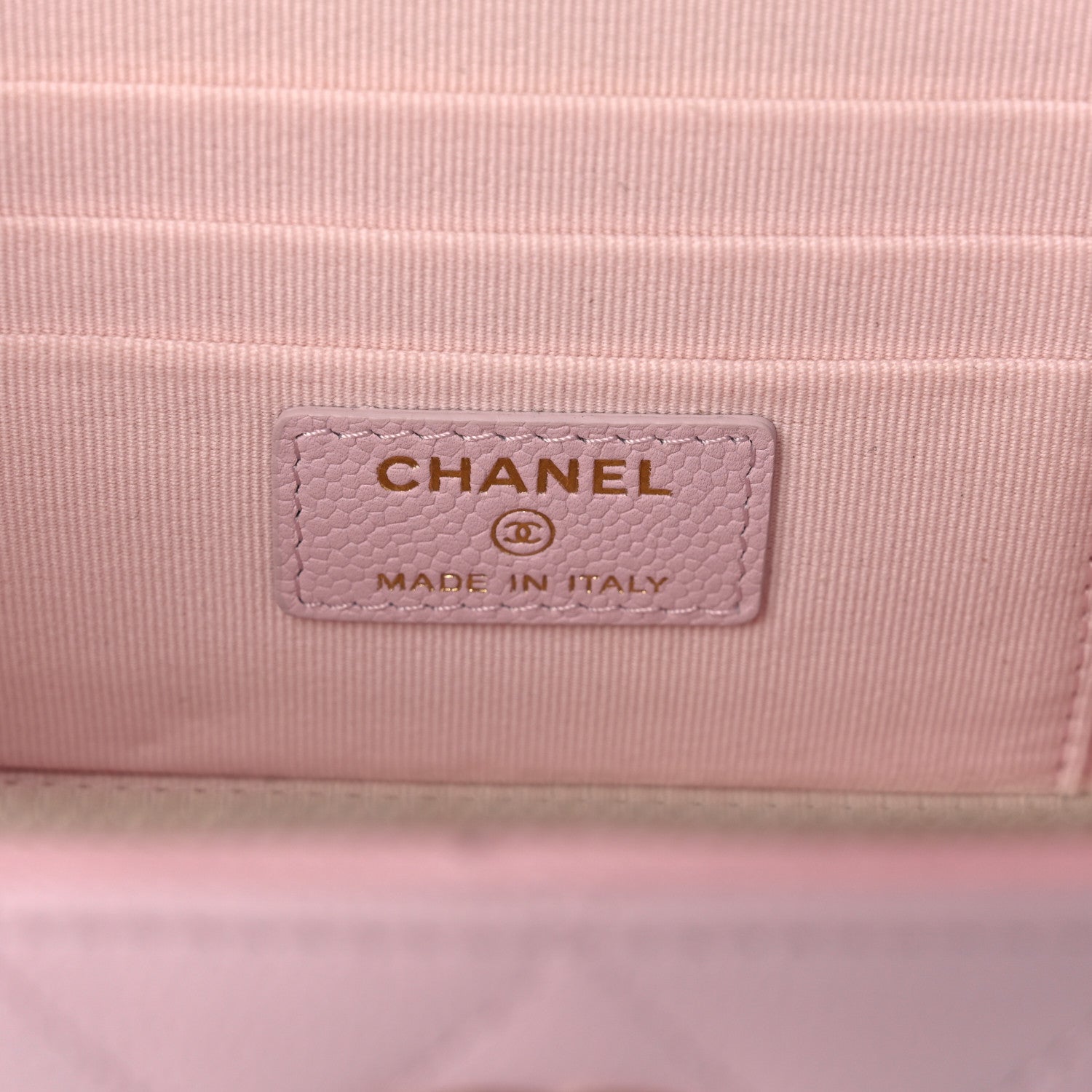 Chanel Caviar Quilted Small Tiny CC Vanity Case With Chain Light Pink 6 of 10