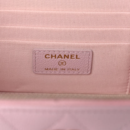 Chanel Caviar Quilted Small Tiny CC Vanity Case With Chain Light Pink 6 of 10