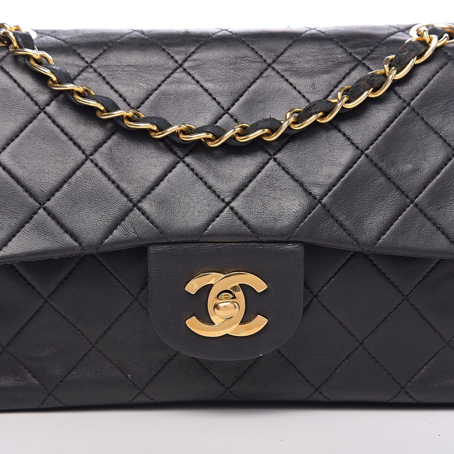 Chanel Lambskin Quilted Small Double Flap Black 16 of 18
