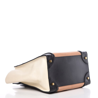 Celine Velluto Calfskin Mini Tri-Color Luggage Flesh 4 of 13