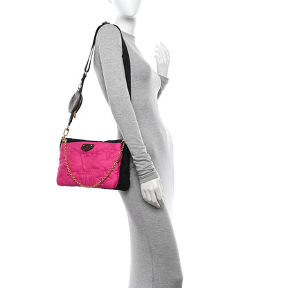 Louis Vuitton Econyl Monogram Pillow Maxi Multi Pochette Accessories Black Fuchsia 2 of 12