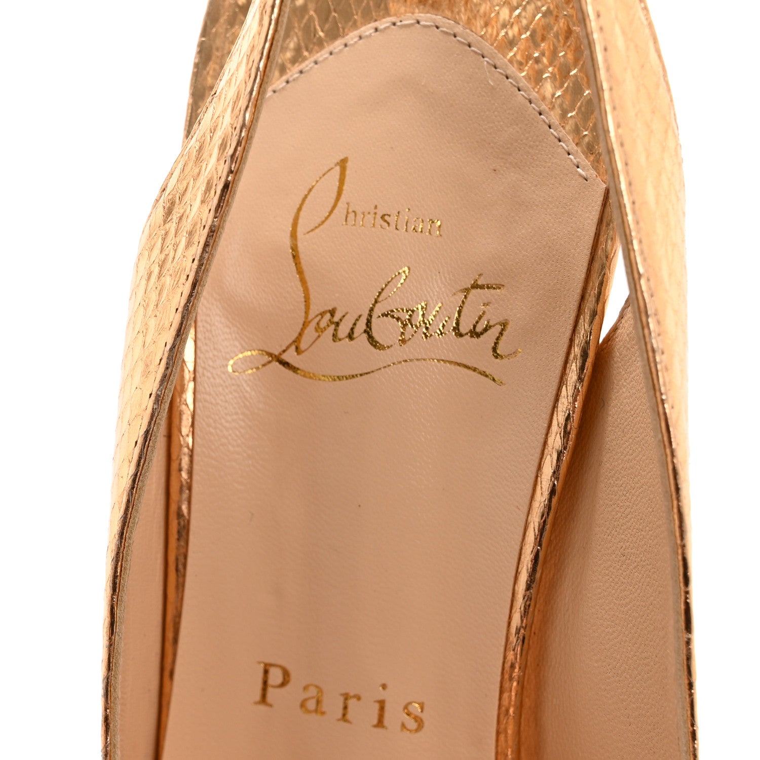 Christian Louboutin Ayers Metal Nodo 150 Pumps 38 Gold 8 of 11