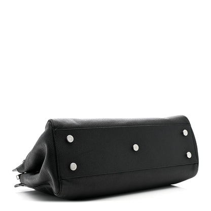 Saint Laurent Grained Calfskin Medium Cabas Rive Gauche Black 7 of 41
