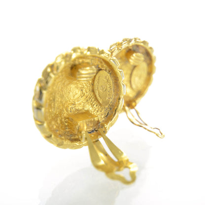 Chanel CC Clip On Earrings Gold 3 of 4