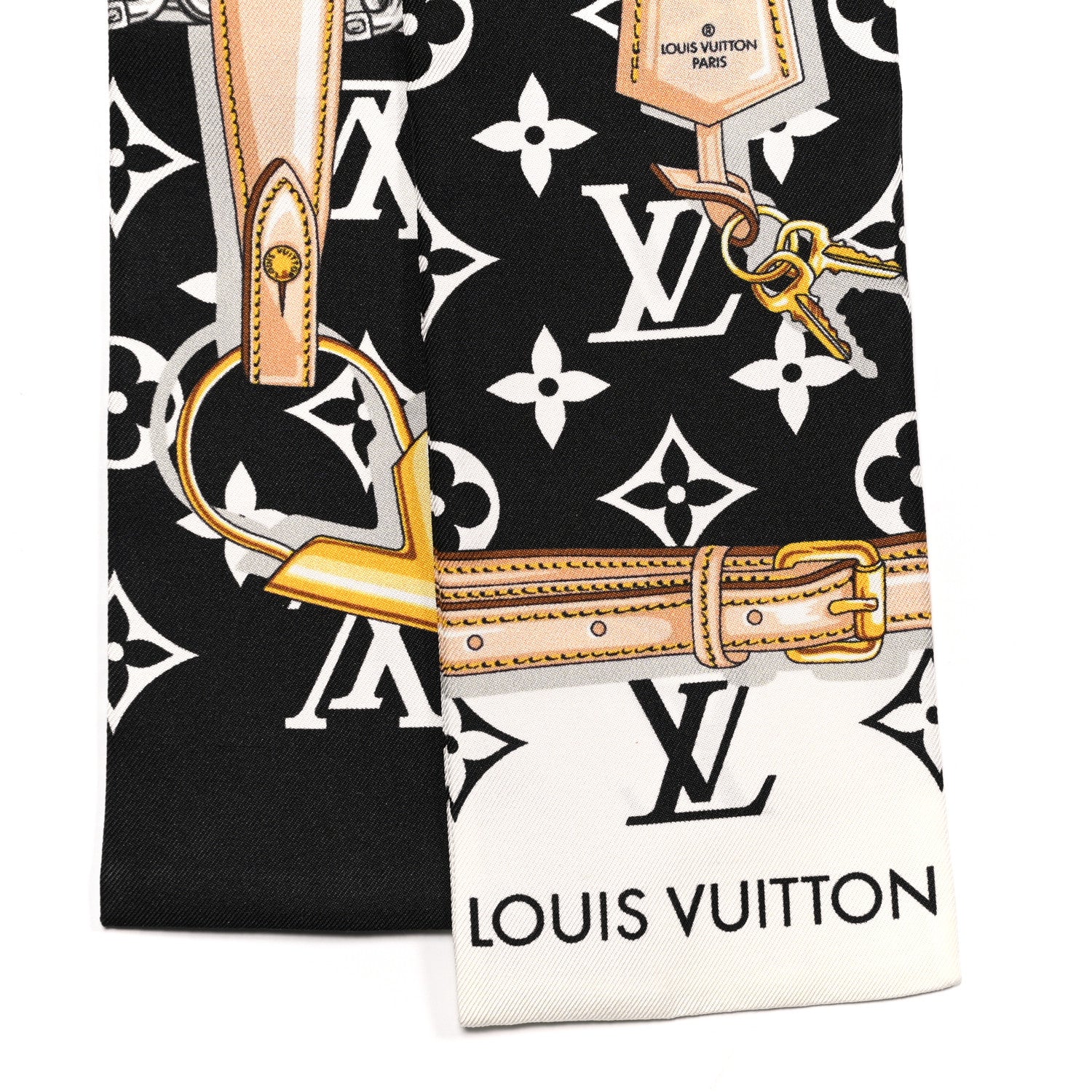 Louis Vuitton Silk Monogram Confidential Bandeau Black 2 of 3