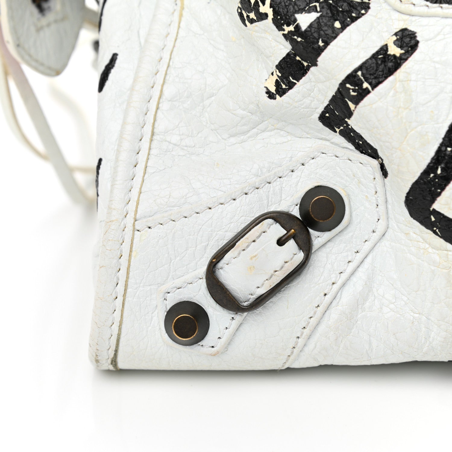 Balenciaga Agneau Graffiti All Over Classic Hardware S City White Multicolor 12 of 20