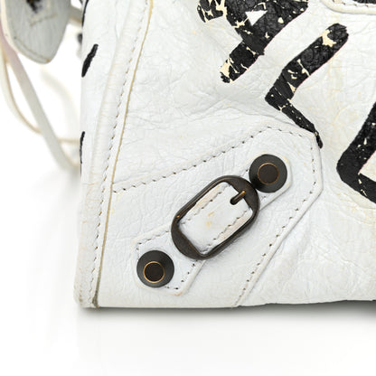 Balenciaga Agneau Graffiti All Over Classic Hardware S City White Multicolor 12 of 20