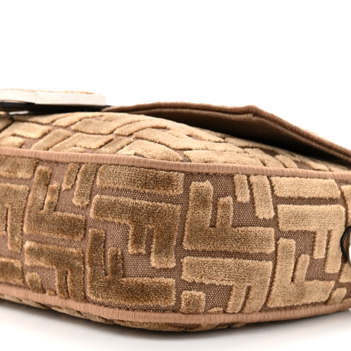 Velvet Jacquard FF Crystal Baguette Cappuccino