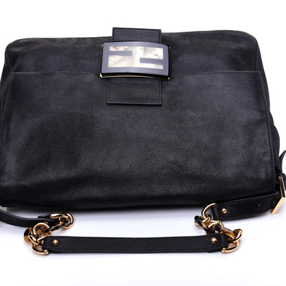 Fendi Vitello Savana Big Mama Baguette Black Tartaruga Natural 11 of 13