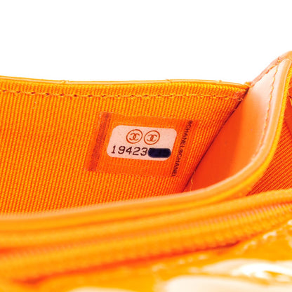 Chanel Patent Calfskin Quilted Small Flap Wallet Orange 14 of 16