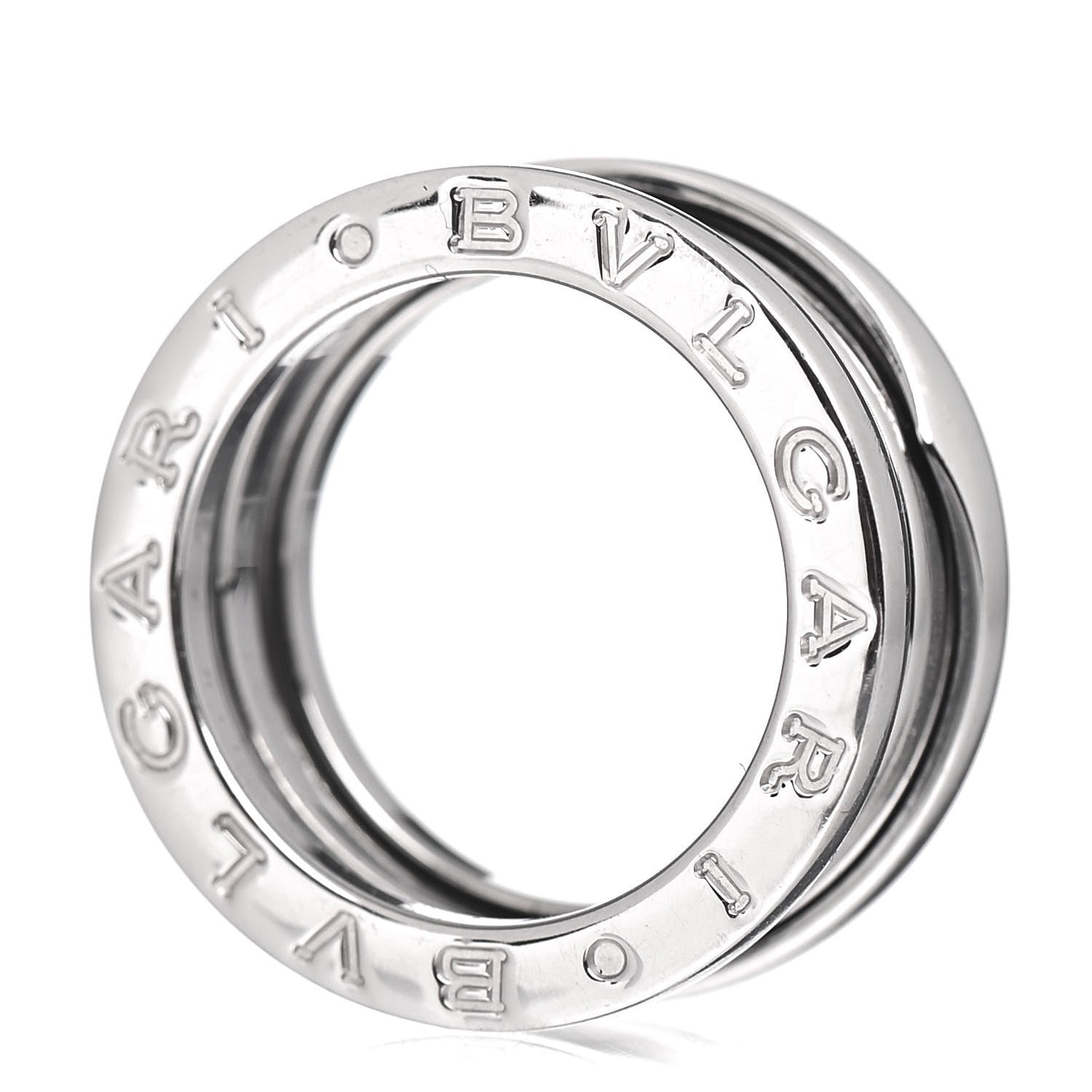 Bulgari 18K White Gold B.Zero1 Three-Band Ring 47 4 5 of 5